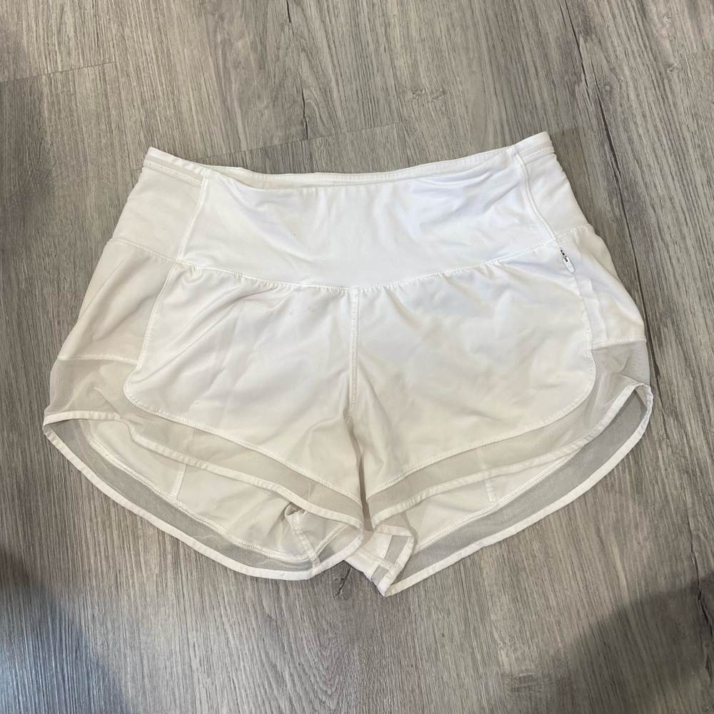White Lululemon shorts, great condition!